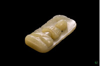 Rectangular large backlight, closed hand seal Buddha