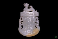 Dragon and Phoenix Jade Pendant