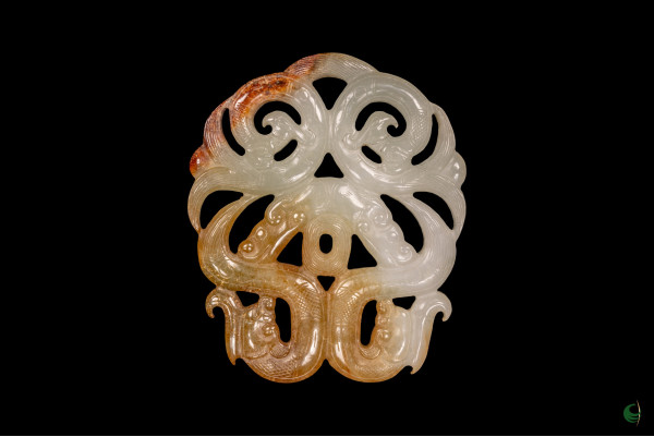 Dragon and Phoenix Jade Pendant