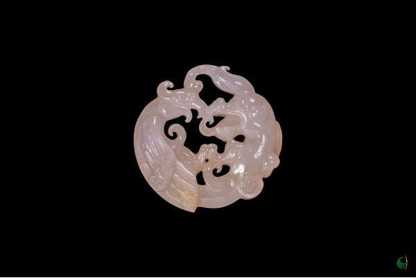 Dragon and Phoenix Jade Pendant