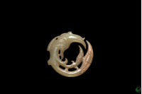 Cultural Period Yellow Jade Phoenix Pendant