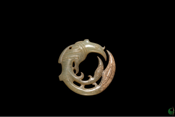 Cultural Period Yellow Jade Phoenix Pendant