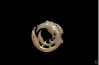 Cultural Period Yellow Jade Phoenix Pendant