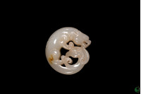 Dragon Phoenix Fetal Jade Pendant