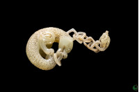 Coiled Dragon Jade Chain Connecting Noble Person