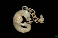 Coiled Dragon Jade Chain Connecting Noble Person