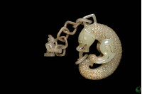 Coiled Dragon Jade Chain Connecting Noble Person