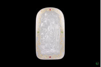 Jade Plaque Featuring Guanyin and Buddha