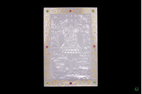 Square Jade Plaque Featuring Guanyin and Buddha