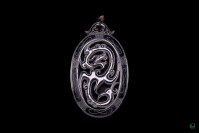 Egg-Shaped Black Jade Pendant