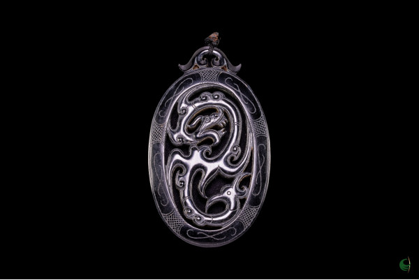 Egg-Shaped Black Jade Pendant Egg-Shaped Black Jade Pendant