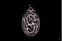 Egg-Shaped Black Jade Pendant