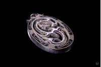 Egg-Shaped Black Jade Pendant