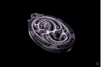 Egg-Shaped Black Jade Pendant