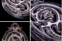 Egg-Shaped Black Jade Pendant