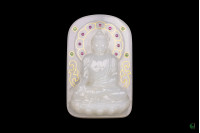 Medicine Buddha Jade Tablet