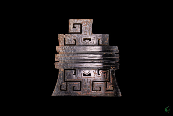Geometric astronomical pattern jade piece