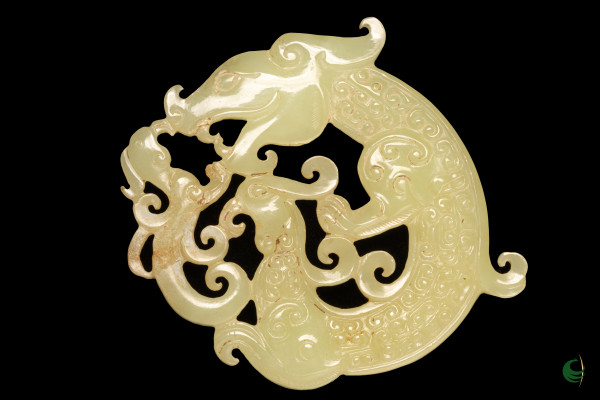 Dragon and Phoenix Jade Pendant